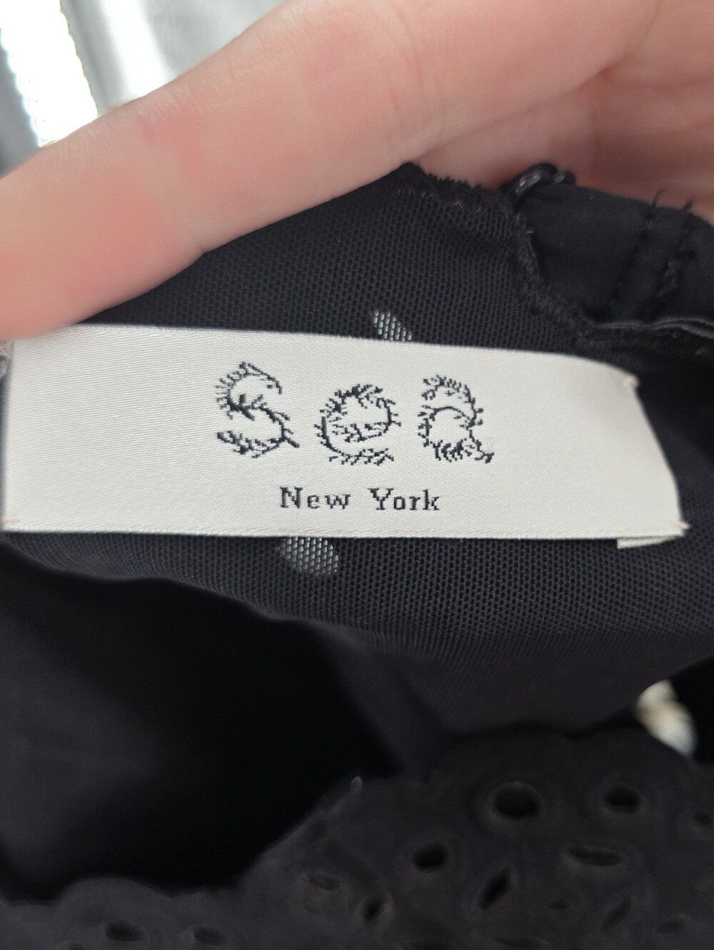 Sea New York Scallop Black Swimsuit XS - Picture 3 of 6